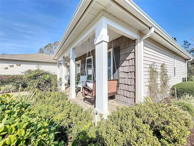 exterior space with a porch