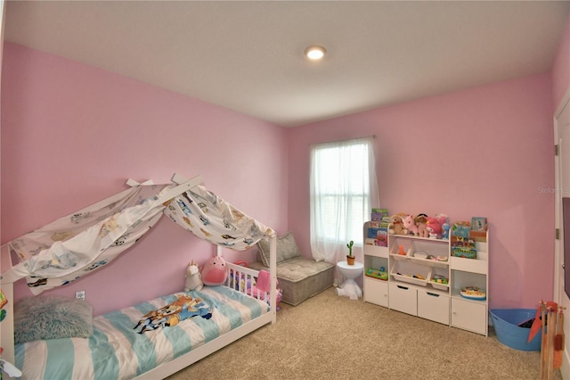 view of carpeted bedroom