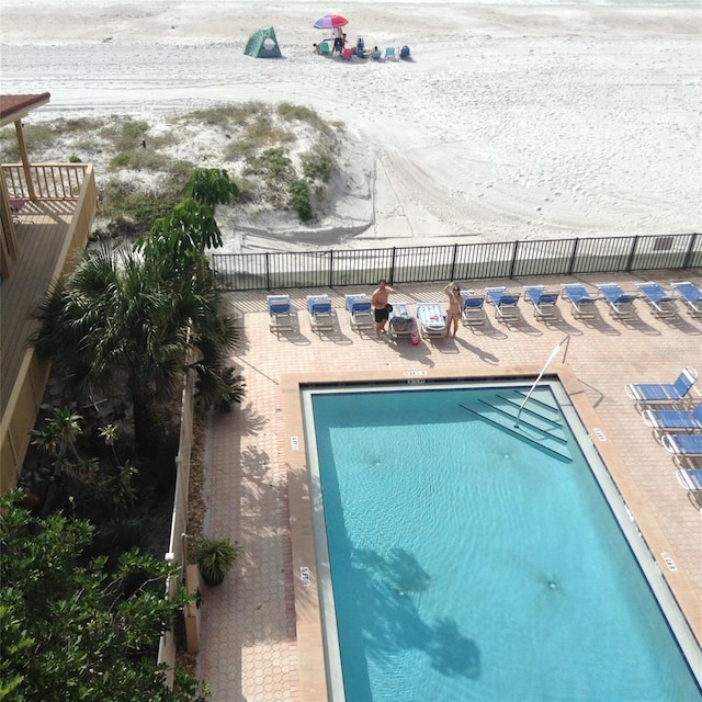 view of pool featuring a patio area