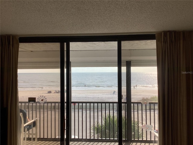 view of water feature featuring a beach view