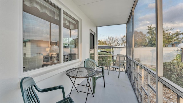 view of sunroom / solarium