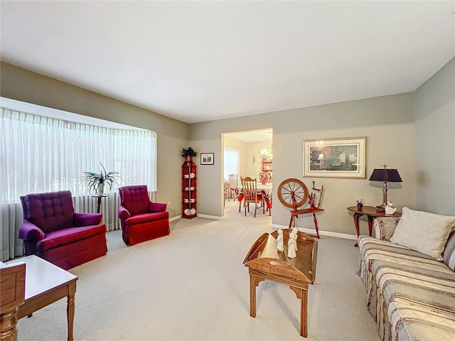 view of carpeted living room