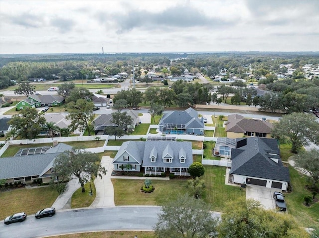 aerial view with a residential view