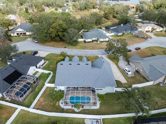 drone / aerial view featuring a residential view