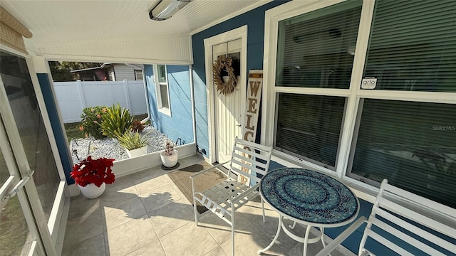 view of patio featuring covered porch