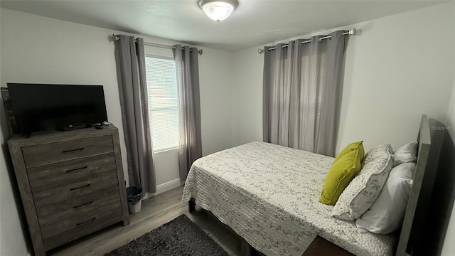 bedroom featuring light hardwood / wood-style floors