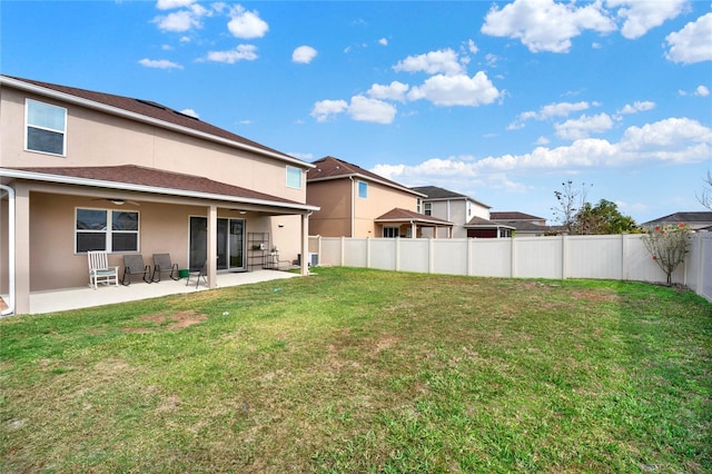 view of yard with a patio area