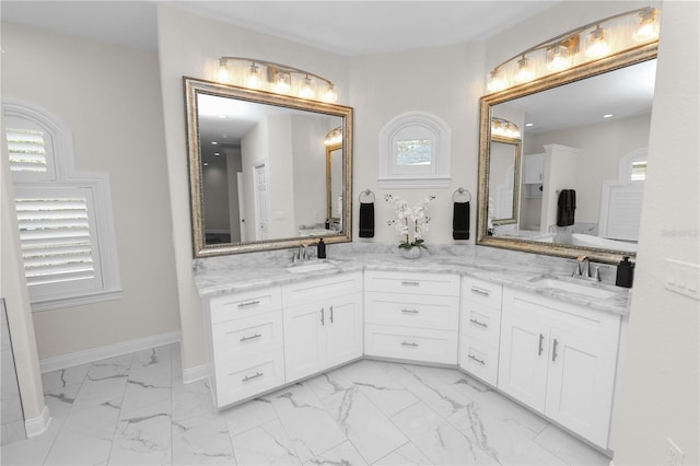 bathroom featuring vanity