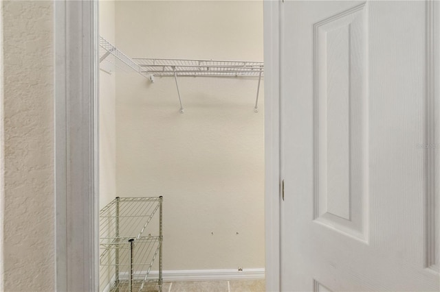 view of walk in closet