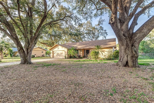 ranch-style house with a garage