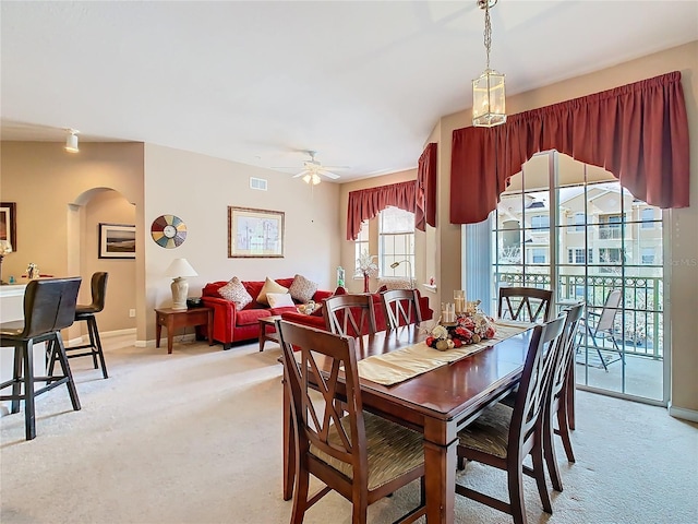 205 Terrace Ridge Cir Unit 205, Davenport, FL 33896 - carpeted dining area featuring ceiling fan