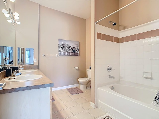 205 Terrace Ridge Cir Unit 205, Davenport, FL 33896 - full bathroom with shower / washtub combination, vanity, tile patterned floors, and toilet