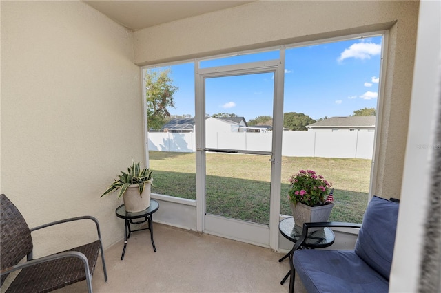 view of sunroom / solarium