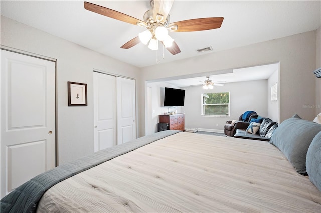 bedroom with ceiling fan