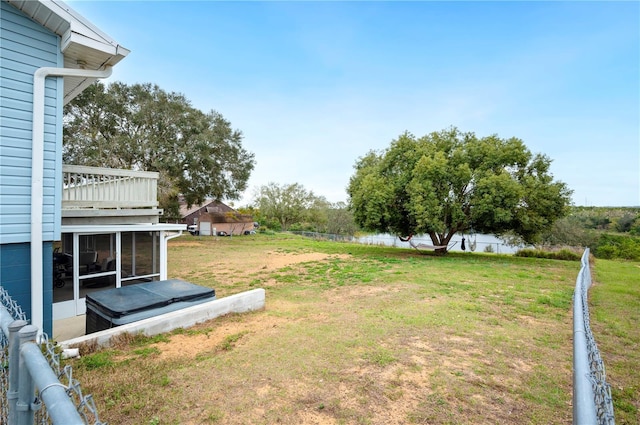 view of yard featuring a water view