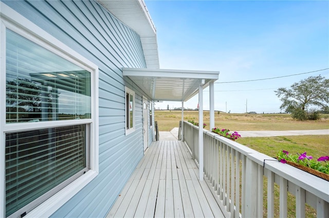 wooden deck featuring covered porch