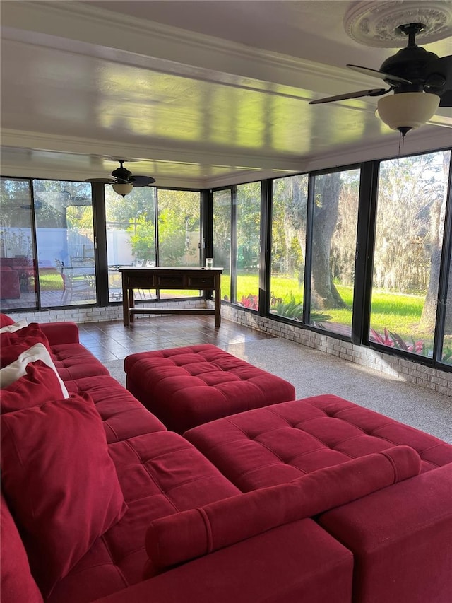 view of sunroom / solarium