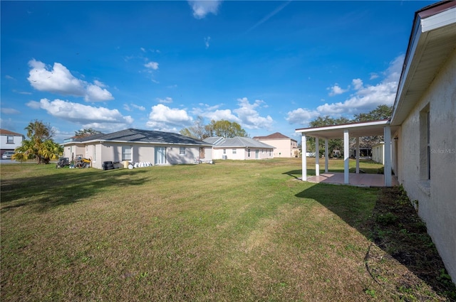 view of yard with a patio