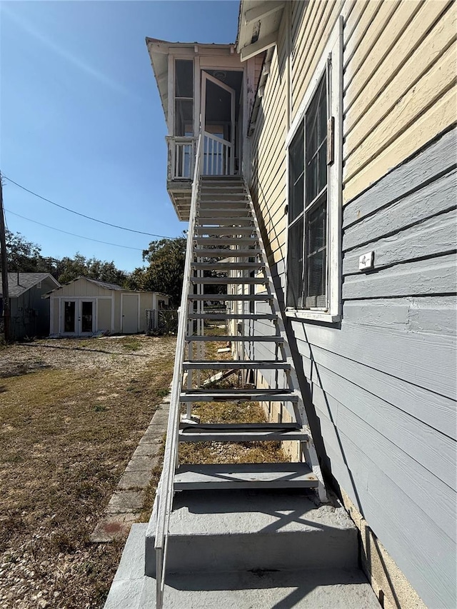 view of stairway