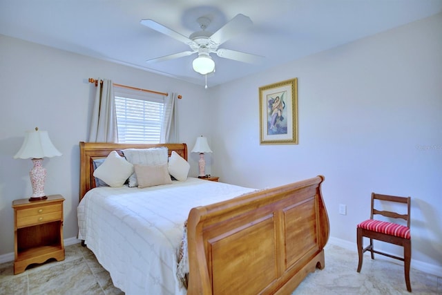 bedroom with ceiling fan