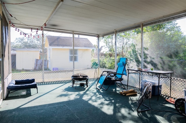 sunroom / solarium with plenty of natural light