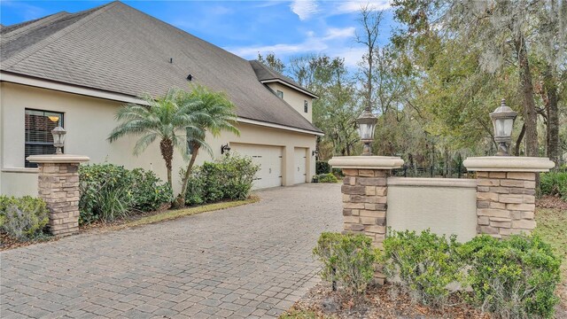 view of home's exterior featuring a garage