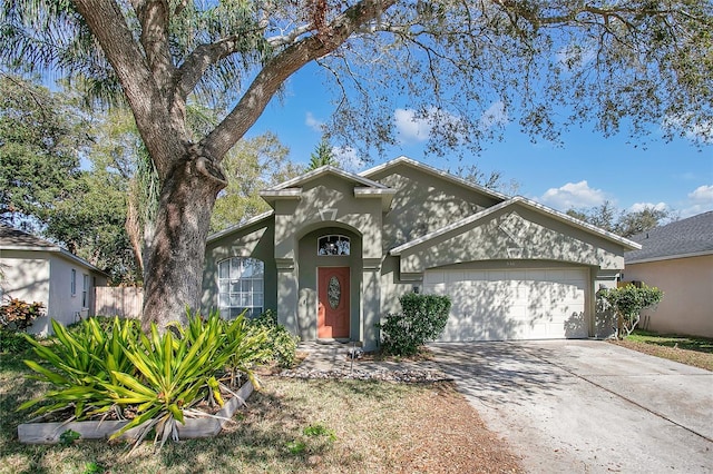 view of front of home featuring a garage