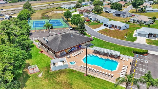 birds eye view of property