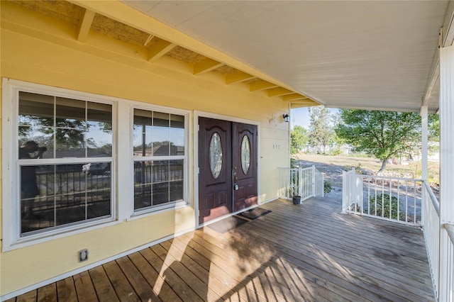 view of wooden terrace