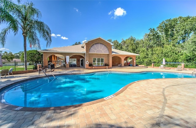 view of pool with a patio