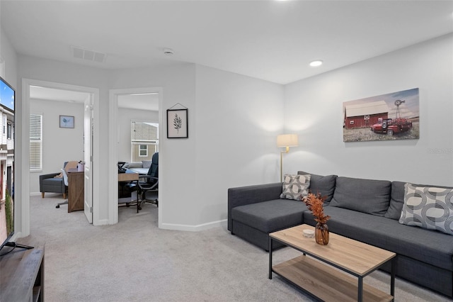 view of carpeted living room