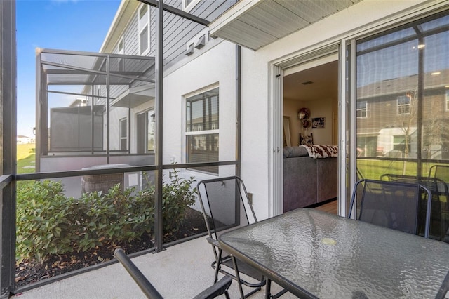 view of sunroom