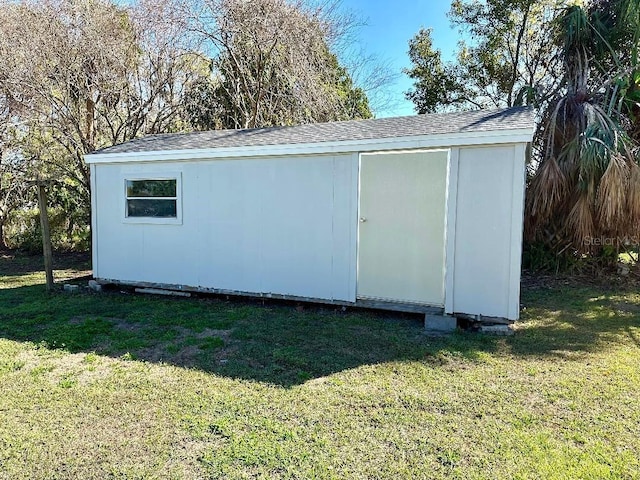 view of shed