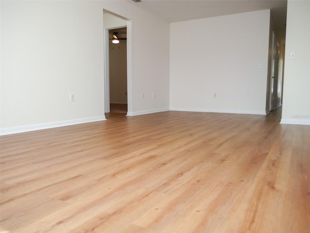 empty room featuring light hardwood / wood-style flooring