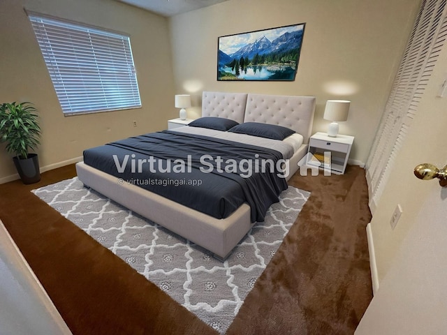 view of carpeted bedroom