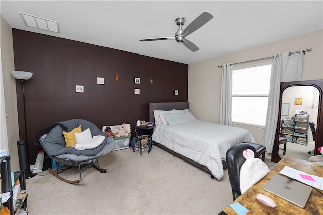 8680 Falling Blue Pl, Riverview, FL 33578 - carpeted bedroom with a ceiling fan