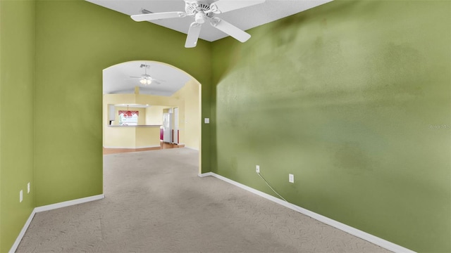 hallway with carpet flooring