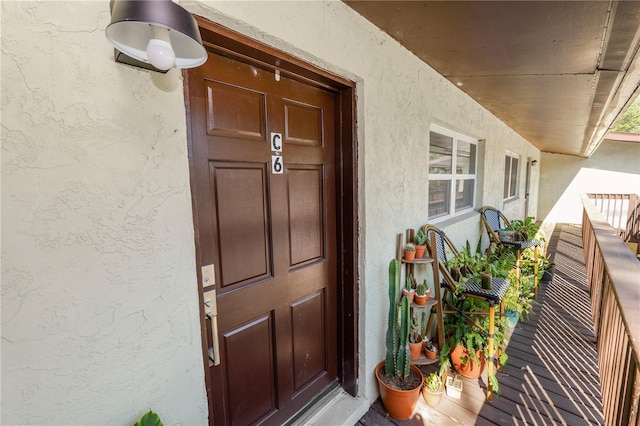 view of doorway to property