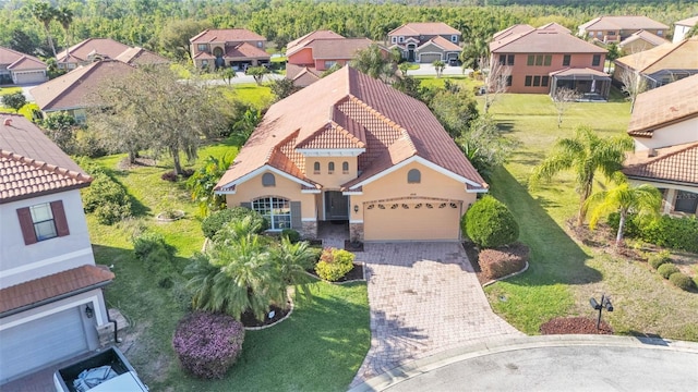 bird's eye view with a residential view