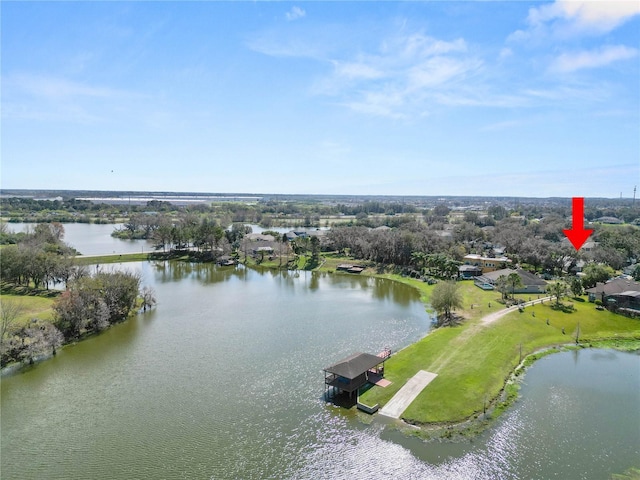 7410 Locksley Ln, Lakeland, FL 33809 - bird's eye view with a water view