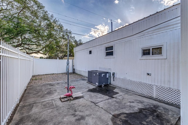 view of patio / terrace with central AC unit