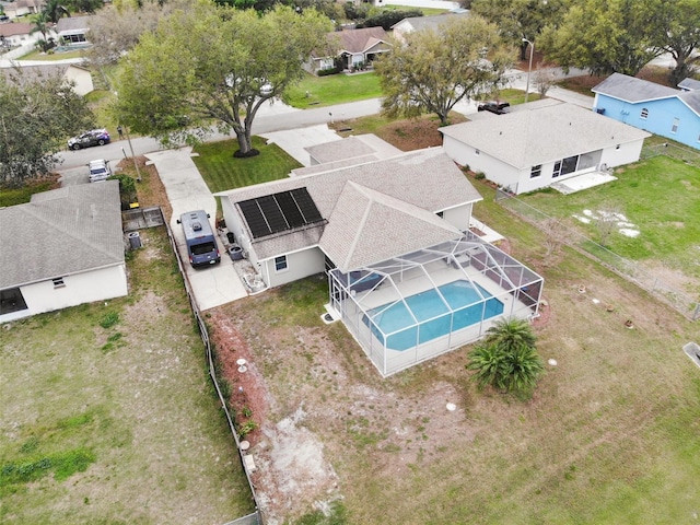 drone / aerial view featuring a residential view