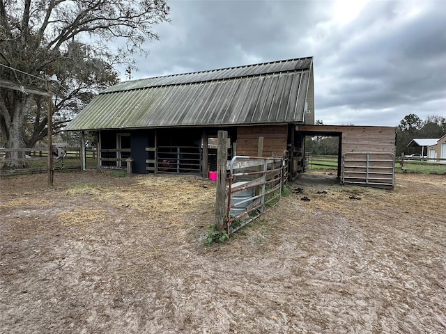 view of horse barn