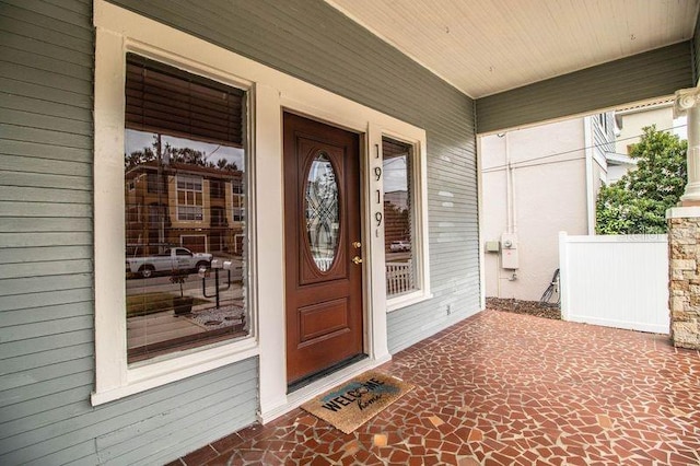 view of doorway to property