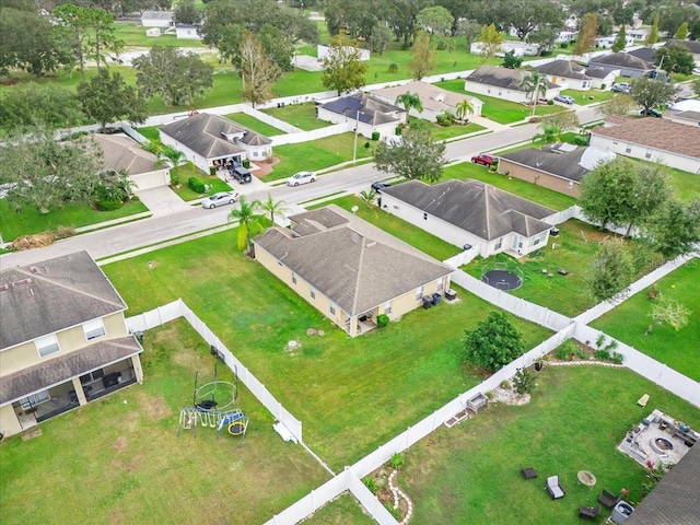 drone / aerial view with a residential view