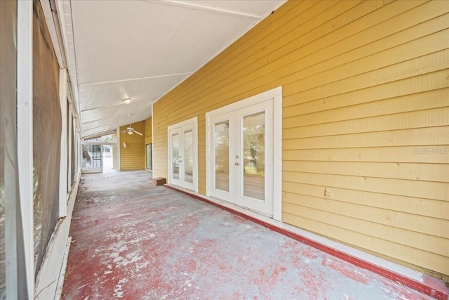 interior space featuring french doors