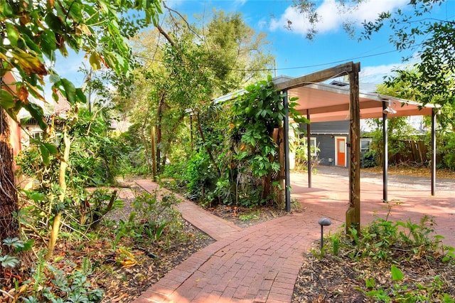 view of property's community with fence