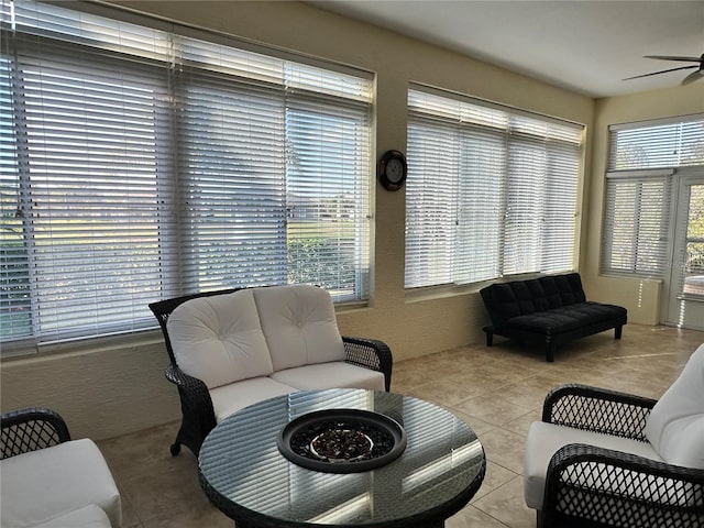 394 Nolane Ln, Polk City, FL 33868 - sunroom featuring ceiling fan