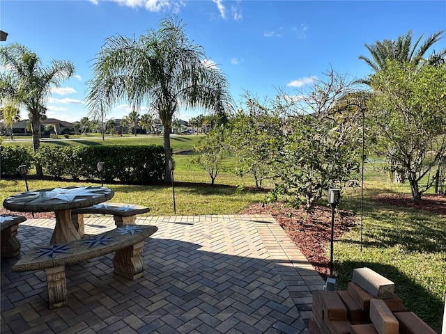 394 Nolane Ln, Polk City, FL 33868 - surrounding community with a patio area and a yard