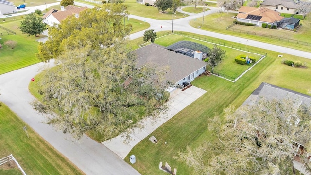 bird's eye view with a residential view